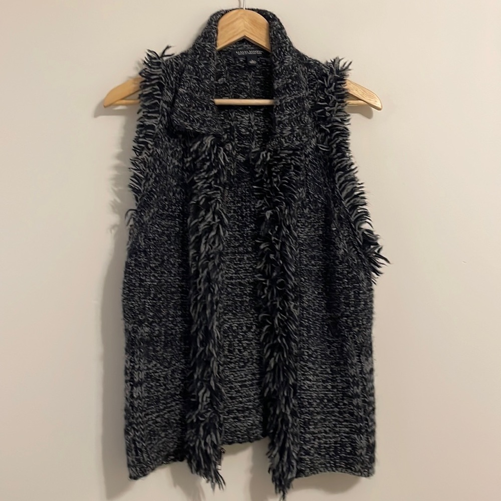 Banana Republic navy Italian Yarn wool and alpaca blend cardigan vest